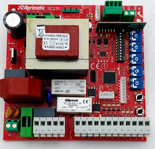 Carte électronique de commande Aprimatic SC230 pour automatisme de portail